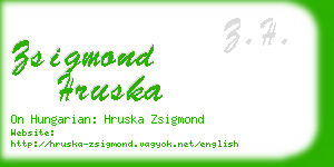 zsigmond hruska business card